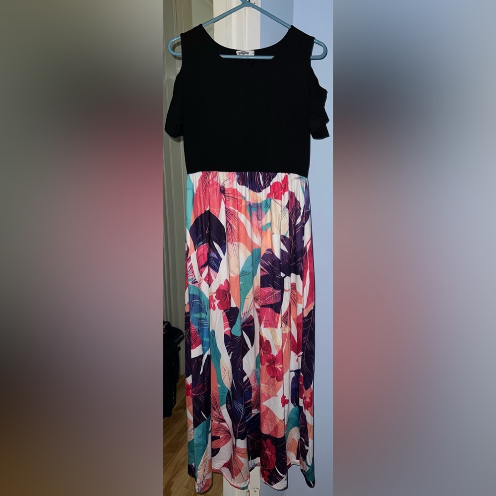 Maxi, Cold Shoulder, Long Sundress XL